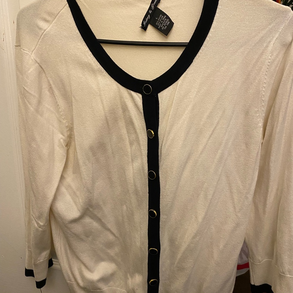 Audrey & Grace Monochrome Knit Cardigan
